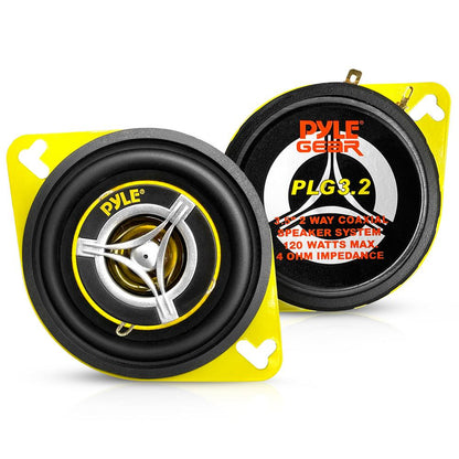 Car Speaker System 120W 3.5 Yellow Cone 4 Ohm 20oz Magnet