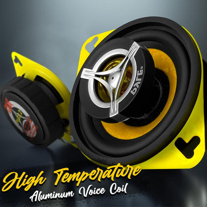 Car Speaker System 120W 3.5 Yellow Cone 4 Ohm 20oz Magnet