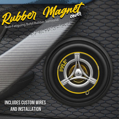 Car Speaker System 120W 3.5 Yellow Cone 4 Ohm 20oz Magnet