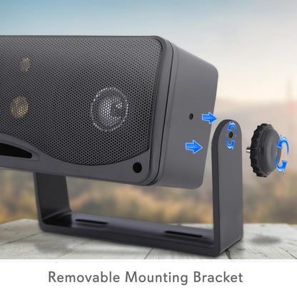 3.5 Marine Speakers Waterproof Aluminum Woofer 200W Black