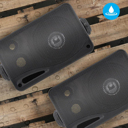 3.5 Marine Speakers Waterproof Aluminum Woofer 200W Black