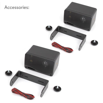 3.5 Marine Speakers Waterproof Aluminum Woofer 200W Black