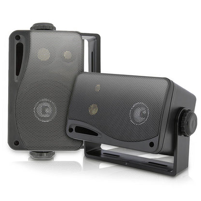3.5 Marine Speakers Waterproof Aluminum Woofer 200W Black