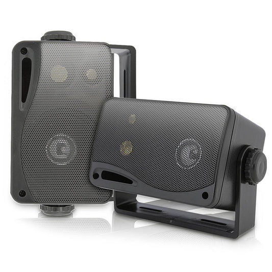 3.5 Marine Speakers Waterproof Aluminum Woofer 200W Black