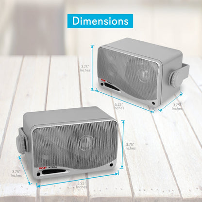 3-Way Waterproof Marine Speakers 200W Aluminum Woofer Silver