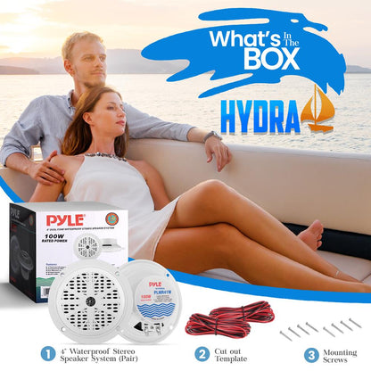 4 Waterproof Stereo Speaker System