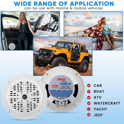 4 Waterproof Stereo Speaker System