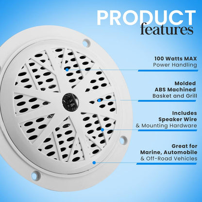 4 Waterproof Stereo Speaker System