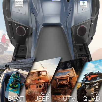 6.5 Dual Marine Speakers Waterproof 400W Polypropylene Cone Black