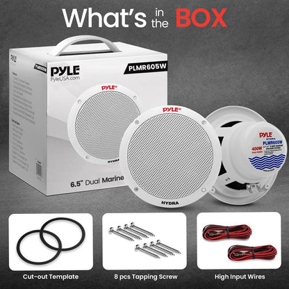 6.5 Inch Marine Component Speakers-PLMR605W