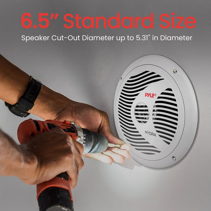 6.5 Dual Marine Speakers Waterproof 150W Polypropylene Cone White