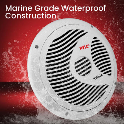 6.5 Dual Marine Speakers Waterproof 150W Polypropylene Cone White