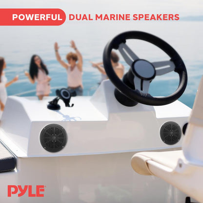 6.5 Dual Marine Speakers Waterproof 120W Polypropylene Cone-PLMR61B