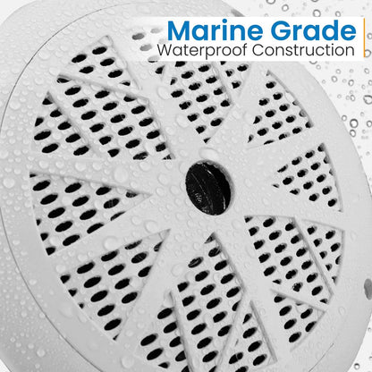 6.5 Marine Speakers Waterproof 120W Polypropylene Cone White