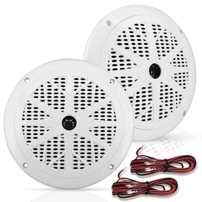 6.5 Marine Speakers Waterproof 120W Polypropylene Cone White