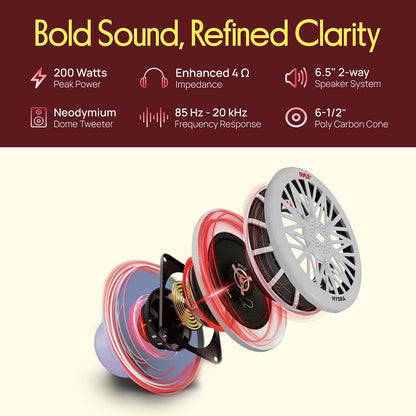 6.5 Inch Marine Component Speakers-PLMR63