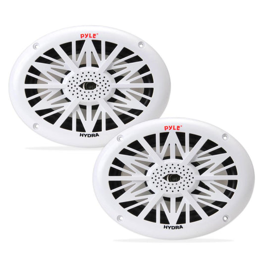 6x9 Marine Speakers Waterproof 260W Poly Carbon Cone White