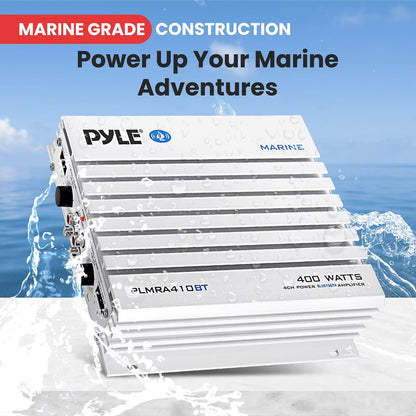 2.1 Bluetooth Marine Amplifier - Waterproof 400W Dual MOSFET Black