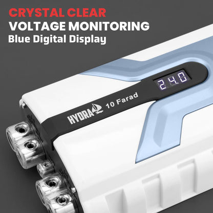 10 Farad Car Audio Capacitor Voltage Display Over Voltage Protection
