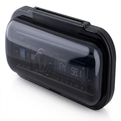 Marine Stereo Cover Water Resistant Shield Smoke Window Flip-Up Door