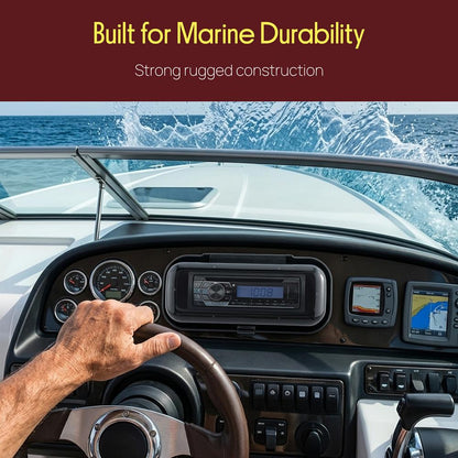 Marine Stereo Cover Water Resistant Smoke Window White