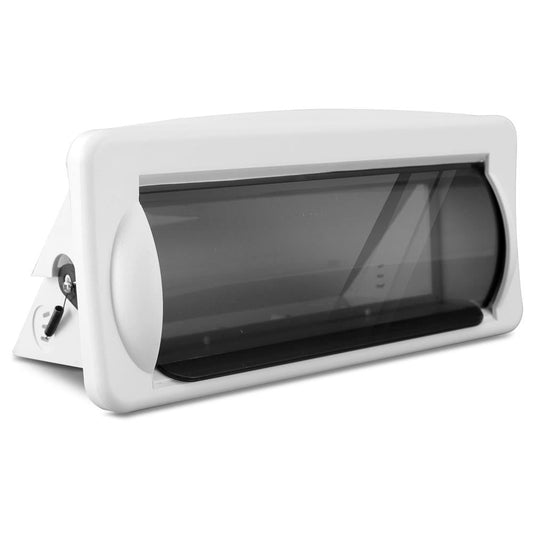 Marine Stereo Cover Water Resistant Smoke Window White Base