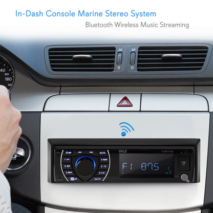 Marine Stereo Kit Bluetooth Hands-Free 4 Waterproof Speakers