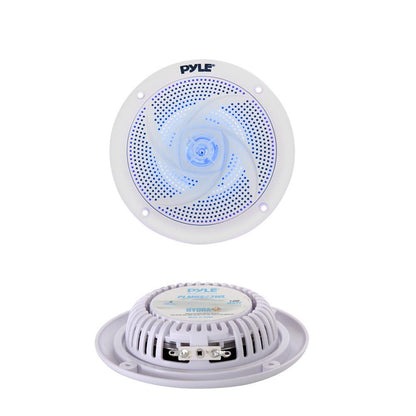 Marine Speakers Waterproof 100W LED Lights Low-Profile White