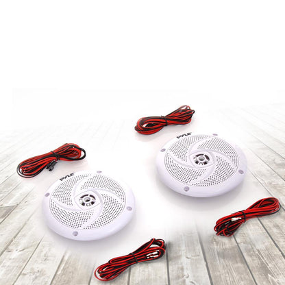 Marine Speakers Waterproof 100W LED Lights Low-Profile White