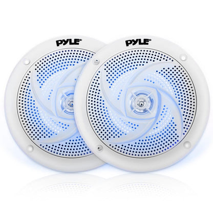 Marine Speakers Waterproof 100W LED Lights Low-Profile White