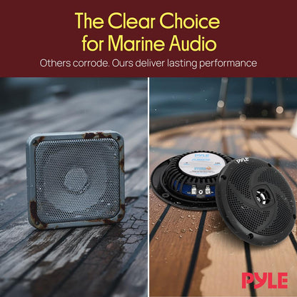 5.25 180W Waterproof Marine Speakers Low-Profile Slim Style (2 Pack)