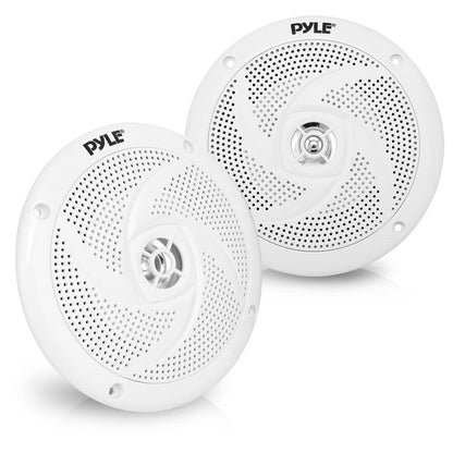 Marine Speakers 180W Waterproof 5.25 Low-Profile White