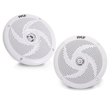 Marine Speakers 240W Waterproof 6.5 Low-Profile Slim White