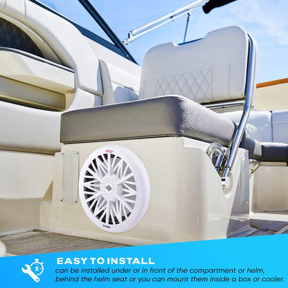 10 Marine Subwoofer 500W Waterproof Polypropylene Cone White