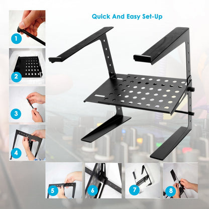 Portable Adjustable Laptop Stand with Storage Shelf 6.3-10.9 Height