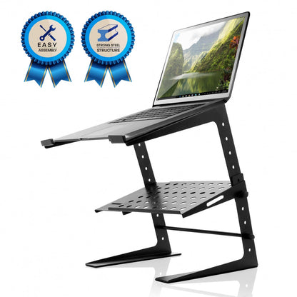 Portable Adjustable Laptop Stand with Storage Shelf 6.3-10.9 Height