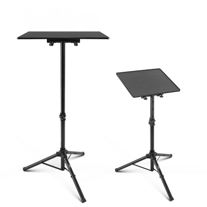 Laptop Projector Tripod Stand - Adjustable Metal Portable 14x11 Tray