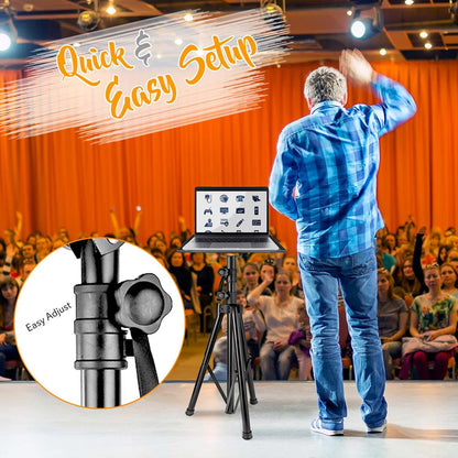 Speaker Stand Tripod - Height Adjustable Durable Metal 32-56