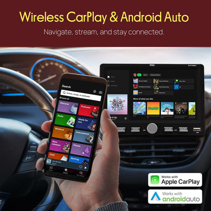 7 Single Din Touchscreen Car Stereo – With Wireless Apple Carplay & Android Auto Bluetooth Type-C & Usb Fast Charging Aux/Sd And Hands-Free Calling (Black)
