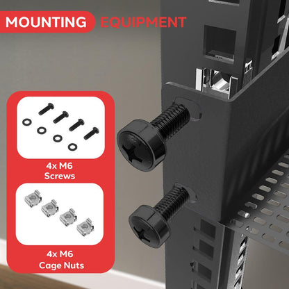 6-Pc 1U Server Rack Shelf Mount Tray (6 Pack)