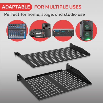 19 Server Rack Shelves 110lbs Capacity Ventilated Steel