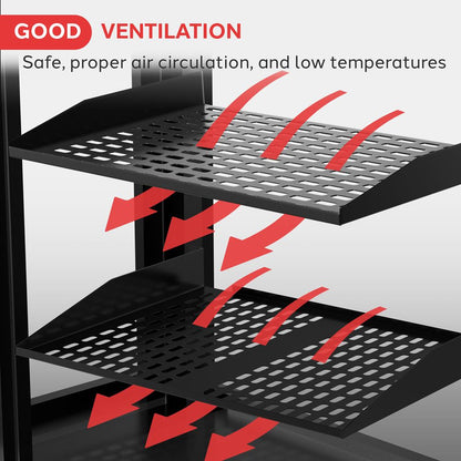 19 Server Rack Shelves 110lbs Capacity Ventilated Steel