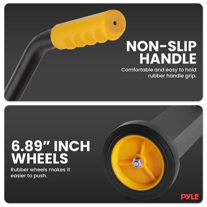 24 Rolling Magnetic Sweeper Heavy-Duty Metal Adjustable Handle Orange