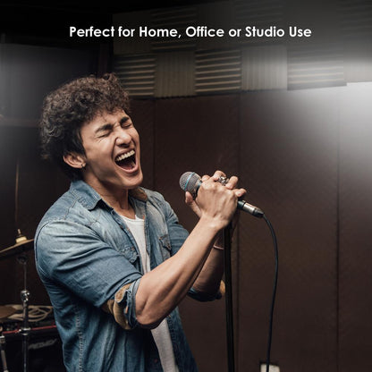 Adjustable Mic Stand - Height Adjustable Sturdy Metal Base 2.8-5