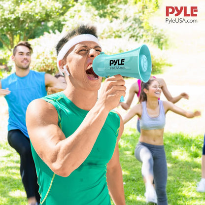 Portable Megaphone 600ft Range Built-in Mic Turquoise
