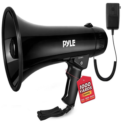 Megaphone Bullhorn 1000-Yard Range 40W Siren & Music Modes