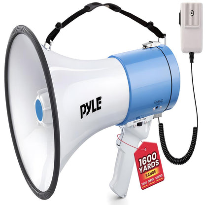 Portable Megaphone Speaker 50W Siren Alarm 1200-Yard Range