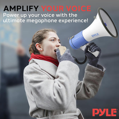 50W Megaphone Speaker Loud Sound Rechargeable Battery 10-Second Record