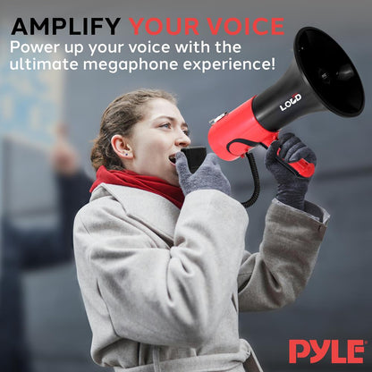 Portable Megaphone Bullhorn - 1500 Yard Range Bluetooth Voice Changer