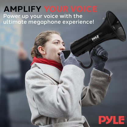 100W Megaphone Bullhorn 1200 Yards Range ABS Body Portable
